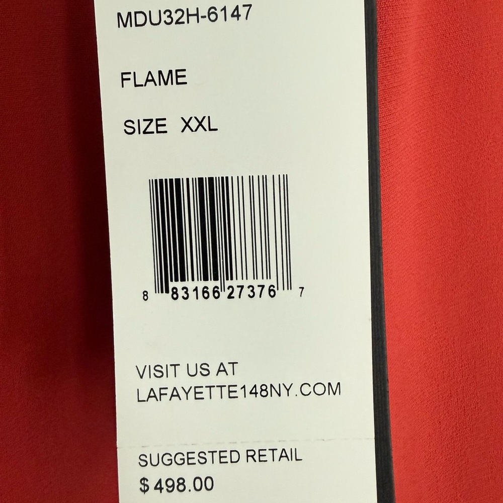 NWT Lafayette 148 NY Chic Flame Red Maxi Dress XXL Sleeveless A-Line Lagenlook - Picture 10 of 14